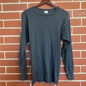 Vintage Northwest Territory Thermal Waffle Knit Shirt Gray (Men’s L) USA Made